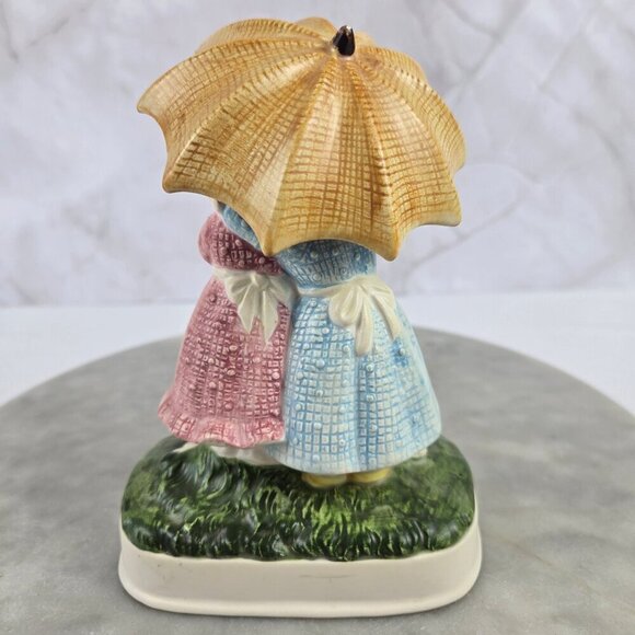 Vintage 1970s Set of 3 Holly Hobbie Figurines Friendship Themed Ceramics - Picture 8 of 14